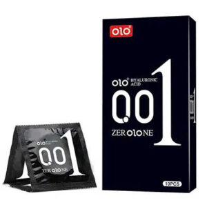 Bao cao su siêu mỏng Olo 0.01 Đen (hộp 10 cái)
